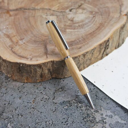 Długopis dębowy, drewniany długopis z dębu, Dąb Krotoszyński, Slimline, elegancki długopis z drewna, prezent dla mężczyzny